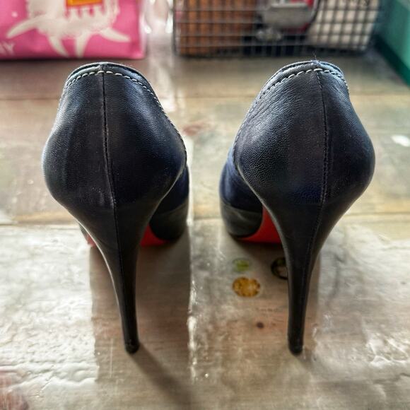Christian Louboutin Black Defil Pump Décolleté Nappa Sz 38.5 - Picture 12 of 16